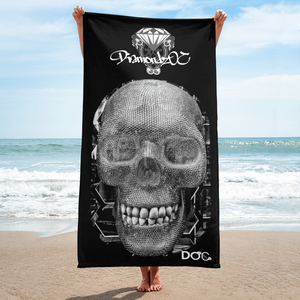 Diamondz Skull Designer Soft Sublimated Beach Towel