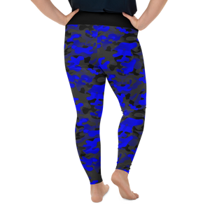 Renaissance Apparel Blue Camo Voluptuous Plus Size Leggings