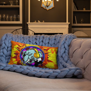 Official HellRazah Music Inc. Designer Throw Pillow. HeavenRazah Merch Graphics by iHustke365_