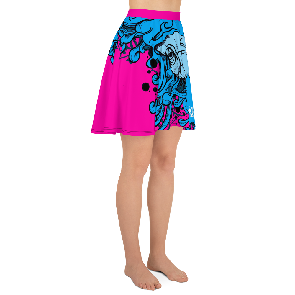 HRMI Pink Hydra Designer Skater Skirt HellRazah Music Inc