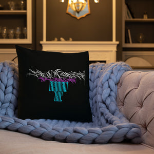 HRMI Brooklyn Tale HellRazah Music Inc. Designer Deluxe Premium Pillow HeavenRazah Merchandise Graphics by Sly Ski Original