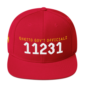 Ghetto Gov't Officialz Personalized Zip - Postal Code Embroidered Snapback Cap Halo Hat Official HeavenRazah