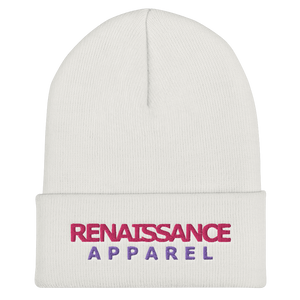 RRA Razah Renaissance Apparel Embroidered Pink - Purple Signature Cuffed Beanie