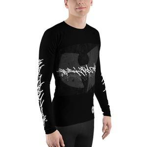 Official HellRazah Music Inc. Tagger Style Designer Athletic Men's Rash Guard HeavenRazah Merch Graphics by Sly Ski Original