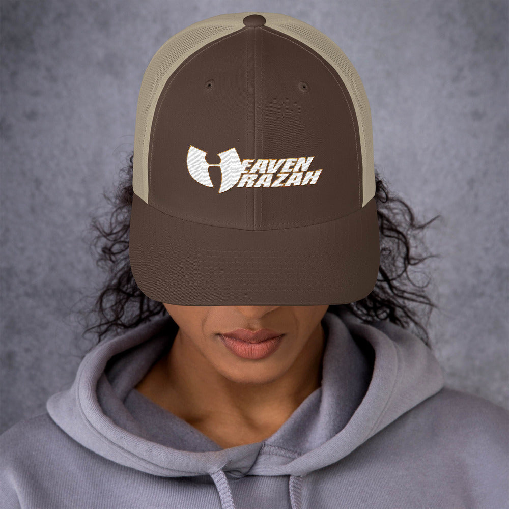 Official HellRazah Music Inc Embroidered Hat HeavenRazah Trucker Cap Graphics by Culture Freedom