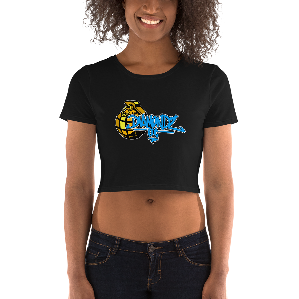 Diamondz O.C. Grenade Urban Designer Women’s Crop Tee art by iHustle365_