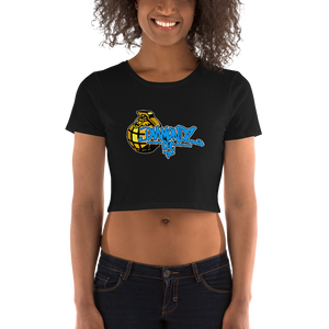 Diamondz O.C. Grenade Urban Designer Women’s Crop Tee art by iHustle365_