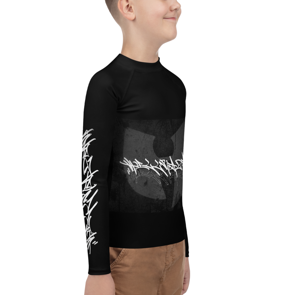 Official HellRazah Music Inc. Skateboarding Tagger Style Athletic Unisex Youth Rash Guard HeavenRazah Merch Graphics by Sly Ski Original