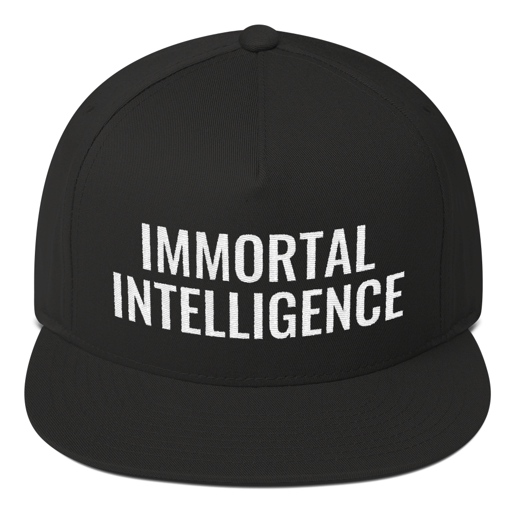 Official Immortal Intelligence Embroidered Hat Flat Bill Cap Hell Razah Music Inc - Heaven Razah
