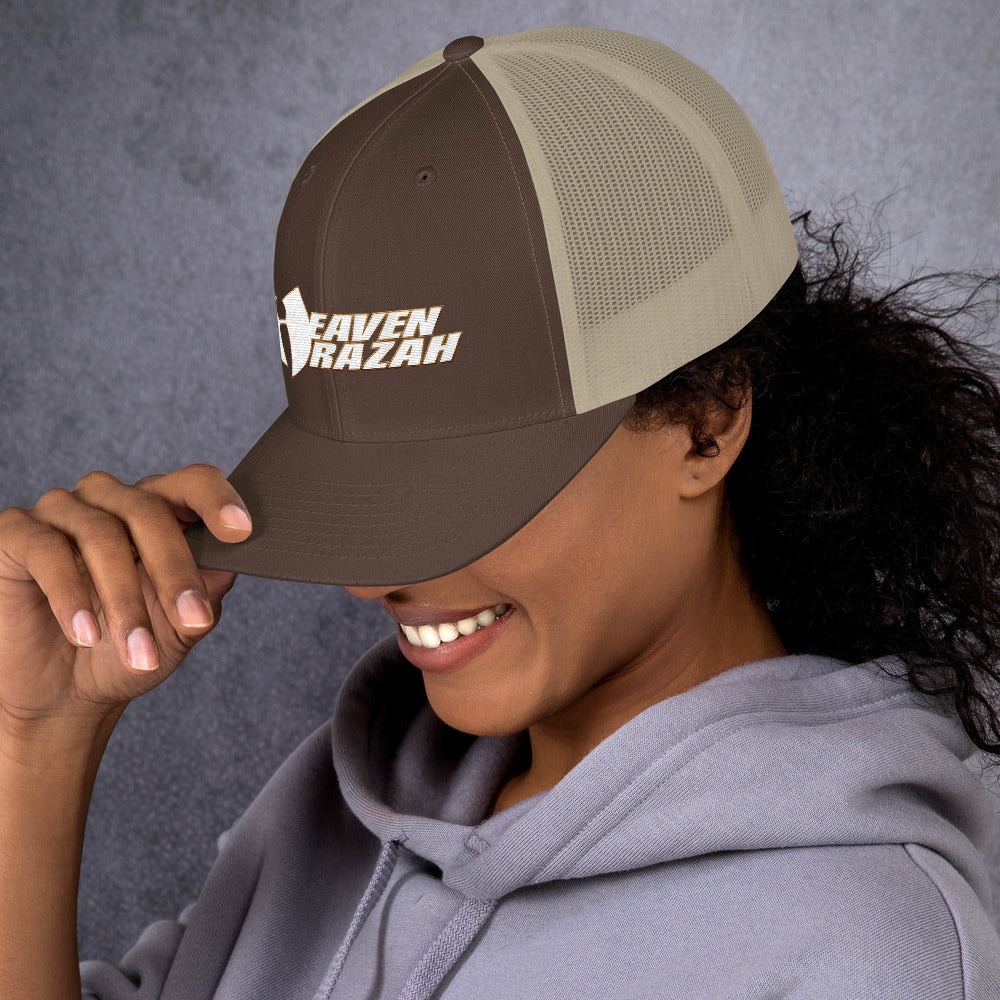 Official HellRazah Music Inc Embroidered Hat HeavenRazah Trucker Cap Graphics by Culture Freedom