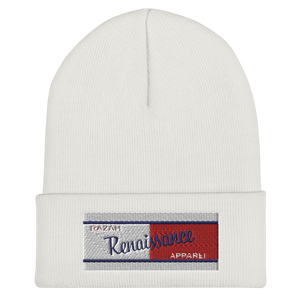 Razah Renaissance Apparel Red White Blue Embroidered Cuffed Beanie