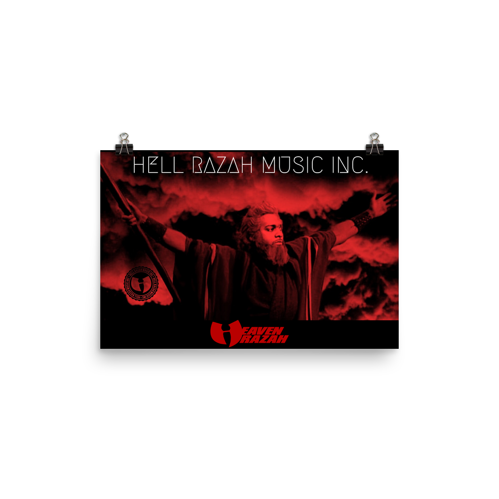 Hell Razah Music Inc Red Logo Official Merchandise Photo paper poster