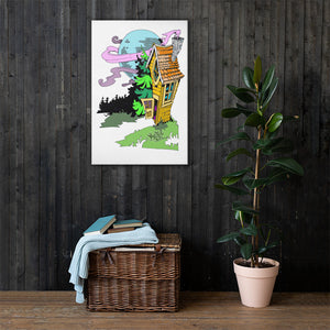 iHustle365 Cabin By the Moon Canvas Print