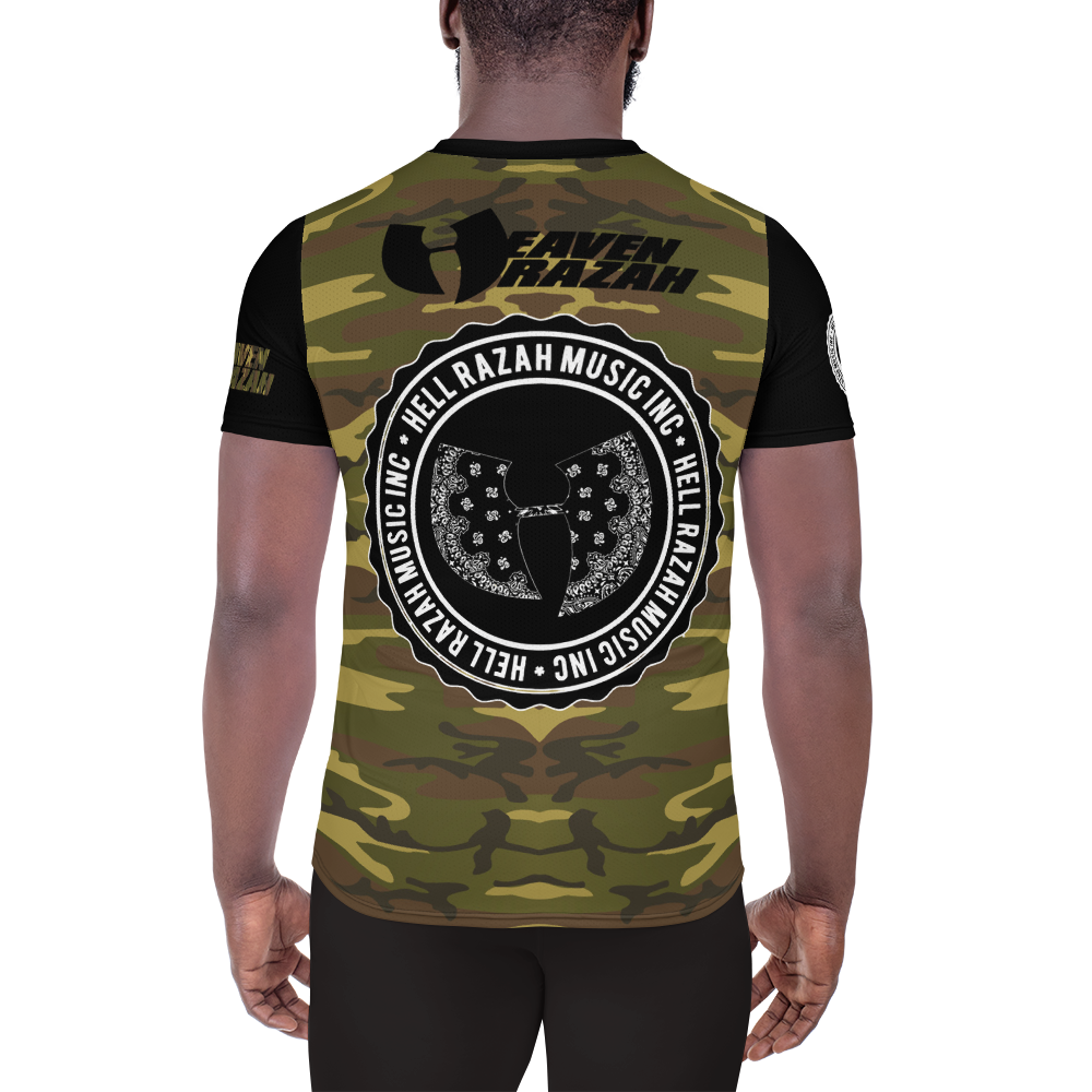 Official Heaven Razah - Hell Razah Music Camo Short Sleeved Men's Athletic T-shirt