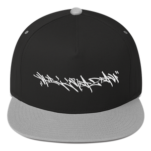 Official HellRazah Music Inc. Skateboard Tagger Style Embroidered Flat Bill Hat SnapBack Cap HeavenRazah Merch Graphics by Sly Ski Original