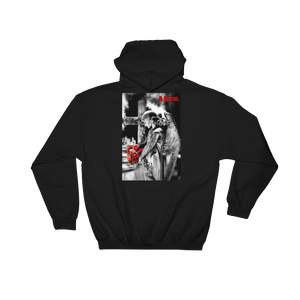 Heaven Razah / Hell Razah Music Angel in front of Burning Cross Urban Hoodie Jacket Hooded Sweatshirt