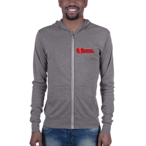 Official Hell Razah Music Inc. / Heaven Razah Red Bandana Unisex Zip Hoodie Graphics by Cuban Pete CS75 Designs