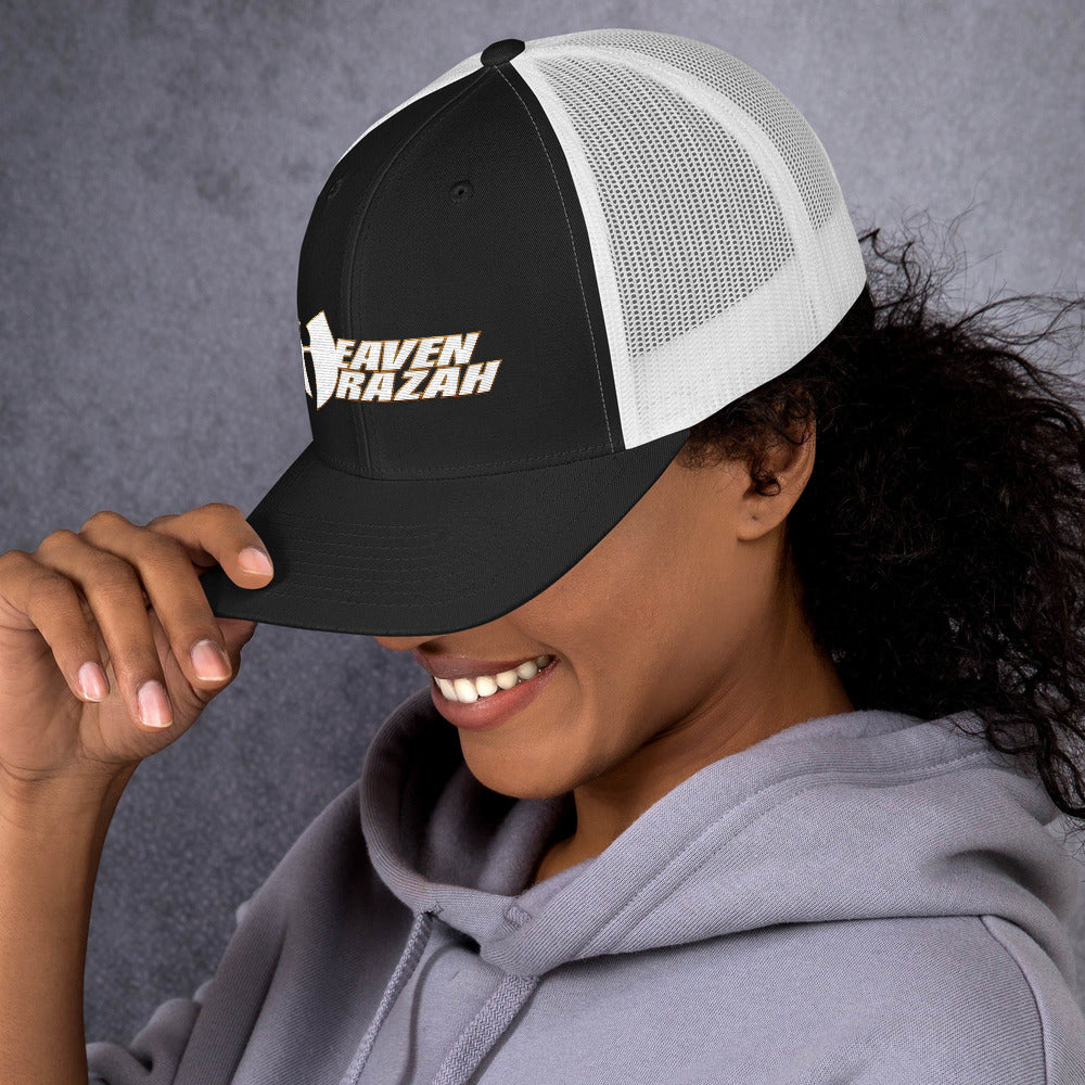 Official HellRazah Music Inc Embroidered Hat HeavenRazah Trucker Cap Graphics by Culture Freedom