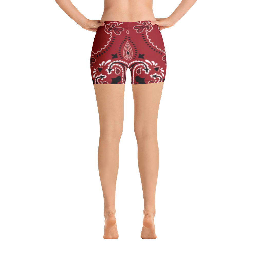 Red Bandana Flag by Diamondz Designer Shorts