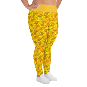 Renaissance Apparel Gold Camo Voluptuous Plus Size Leggings