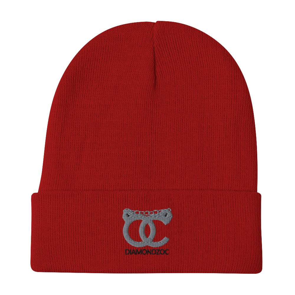 DiamondzOC Cuffed Up Logo Winter Hat Embroidered Beanie