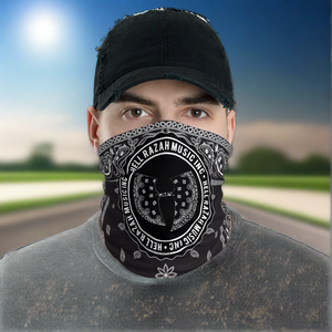 Black Bandana HRMI Logo Facemask - Neck Gaiter - Headband