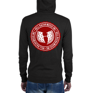 Official Hell Razah Music Inc. / Heaven Razah Red Bandana Unisex Zip Hoodie Graphics by Cuban Pete CS75 Designs