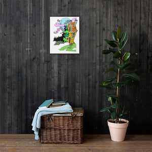 iHustle365 Cabin By the Moon Canvas Print