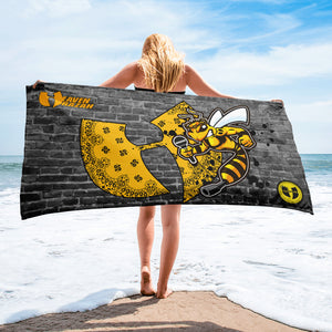 Official Heaven Razah Killer Bee Designer Beach Towel Hell Razah Music Inc Merchandise Graphics by Culture Freedom