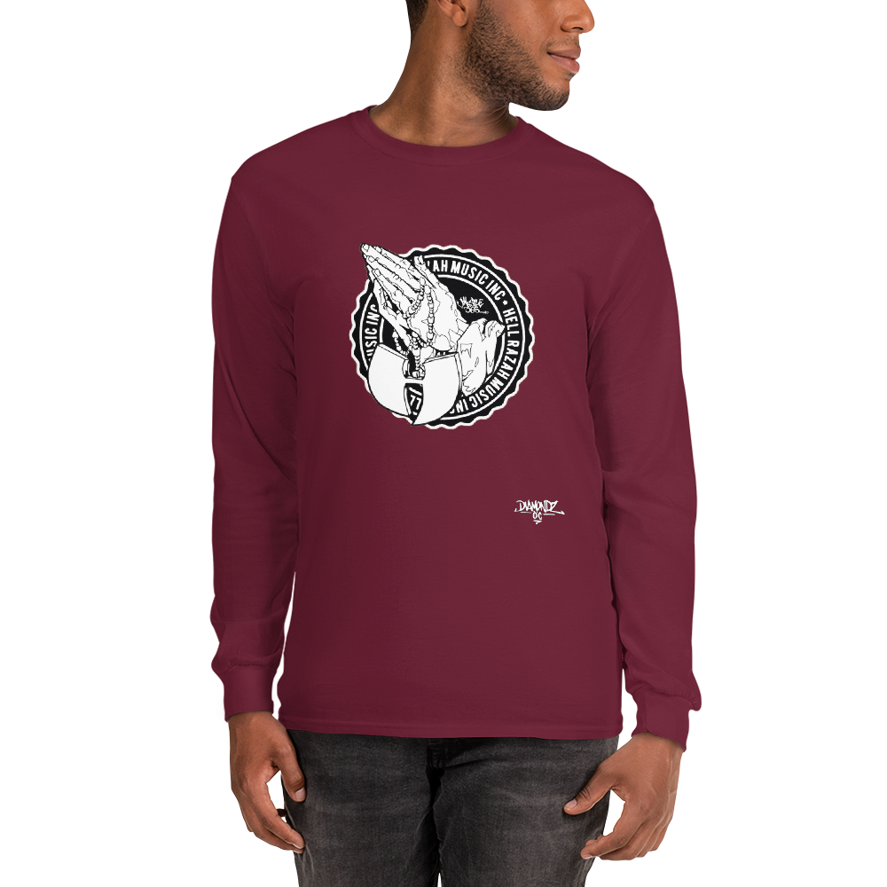 HRMI Praying Beads Fall 19 HellRazah Music Inc Designer Long Sleeve T-Shirt HeavenRazah Merch Graphics by iHustle365