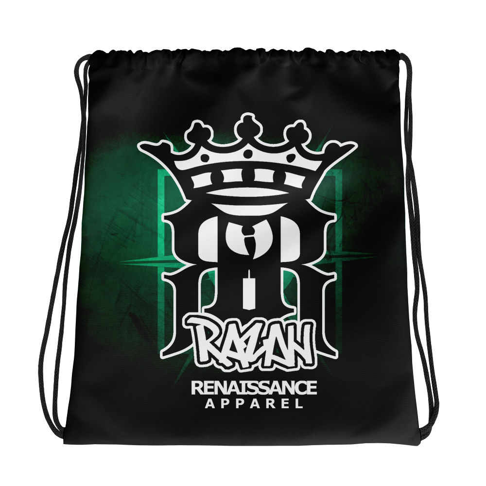 Razah Renaissance Apparel Logo Drawstring Bag Official HRMI HellRazah Music Inc. HeavenRazah Merchandise