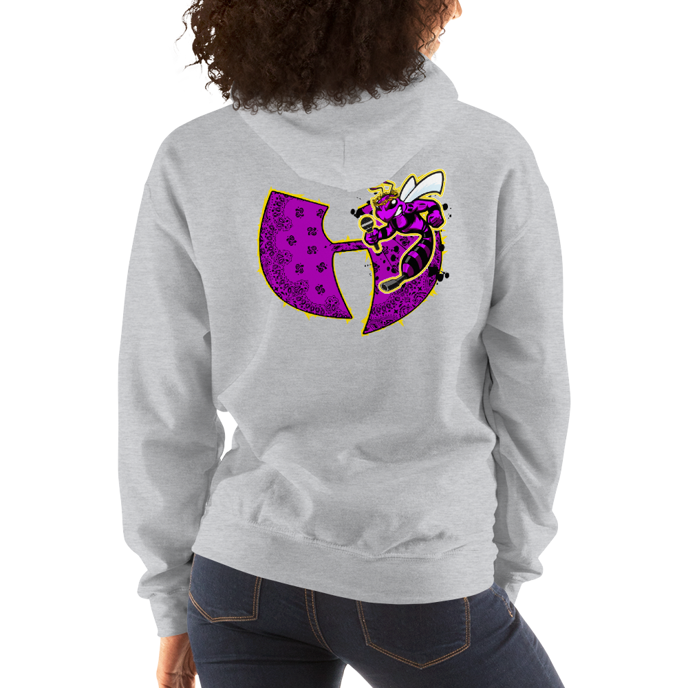 Ghetto Gov't Officialz Purple Bee Hoodie Hooded Sweatshirt Graphics by Culture Freedom