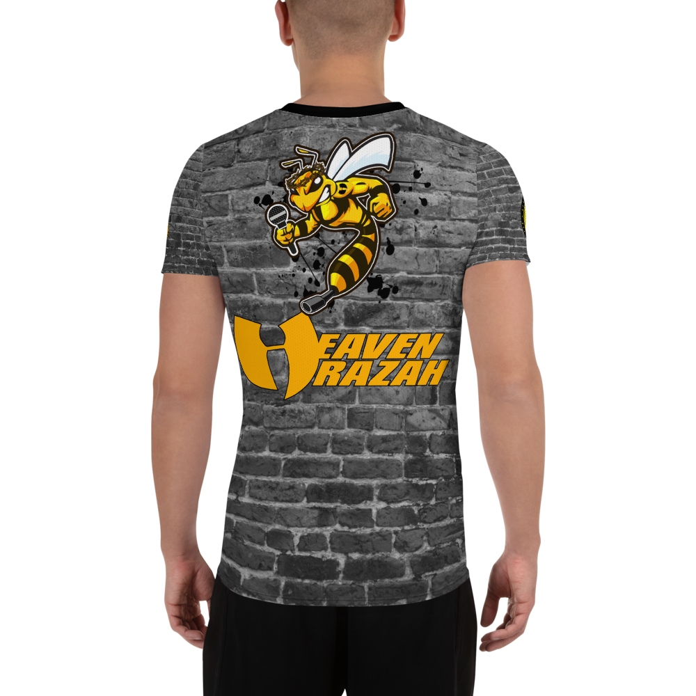 Official Heaven Razah Killer Bee Logo SU19 Release Sublimated Designer Men's Athletic T-shirt Hell Razah Music Inc Bee by Culture Freedom
