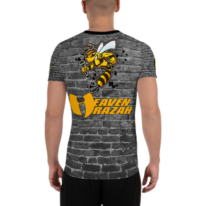 Official Heaven Razah Killer Bee Logo SU19 Release Sublimated Designer Men's Athletic T-shirt Hell Razah Music Inc Bee by Culture Freedom