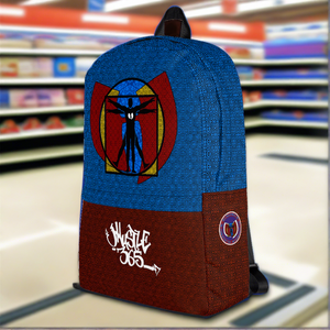 BLACK Superman 2.  Hell Razah Music Inc. Designer Backpack w/ Laptop Pouch HeavenRazah - Graphics by iHustle365