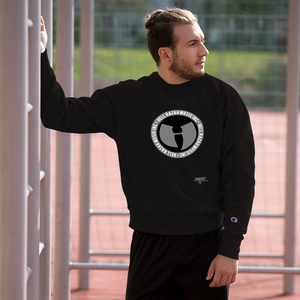 HRMI Black and Gray Logo HellRazah Music Inc. Designer Champion Sweatshirt HeavenRazah