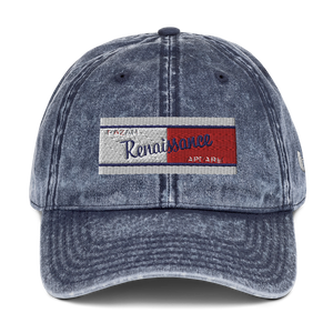 Razah Renaissance Apparel Red White Blue Embroidered Vintage Cotton Twill Cap