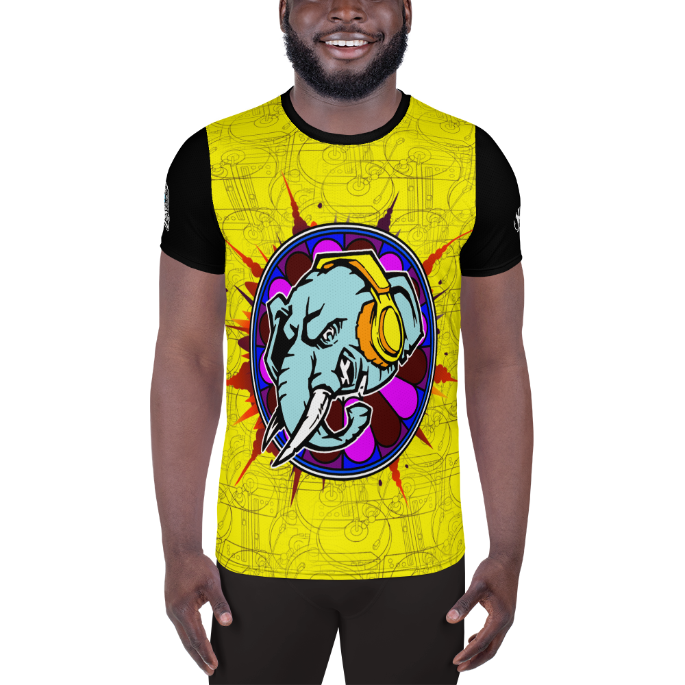 Official Hell Razah Music Inc Elephant Designer Men's Athletic T-shirt Heaven Razah Merch Graphics by iHustle365