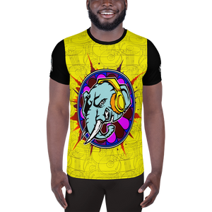 Official Hell Razah Music Inc Elephant Designer Men's Athletic T-shirt Heaven Razah Merch Graphics by iHustle365