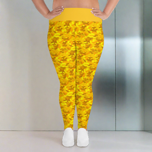 Renaissance Apparel Gold Camo Voluptuous Plus Size Leggings