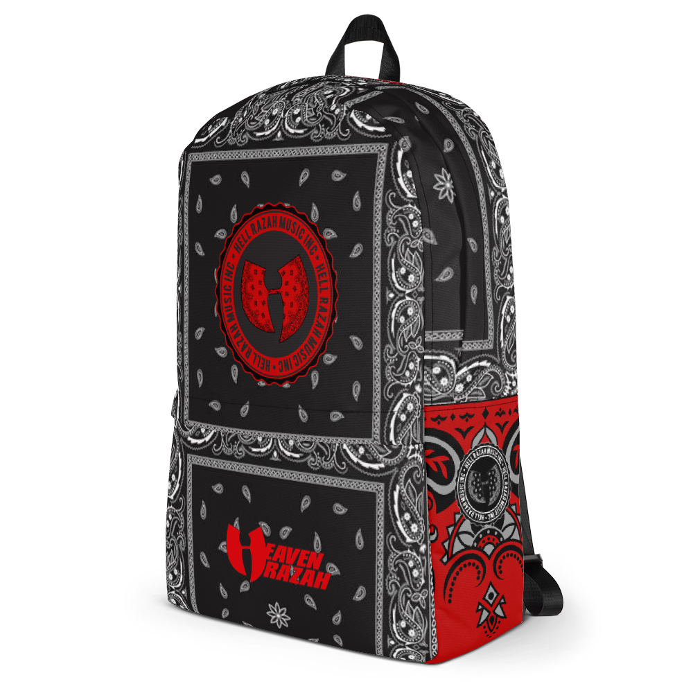 Official Hell Razah Music Inc Logo / Heaven Razah Black Bandana Designer Laptop Carry Bag -Backpack