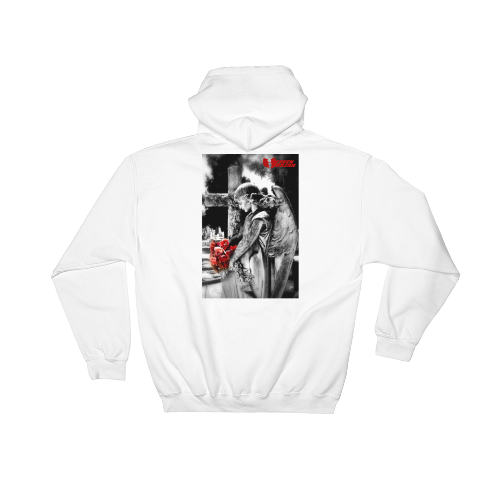 Heaven Razah / Hell Razah Music Angel in front of Burning Cross Urban Hoodie Jacket Hooded Sweatshirt