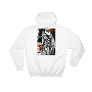 Heaven Razah / Hell Razah Music Angel in front of Burning Cross Urban Hoodie Jacket Hooded Sweatshirt