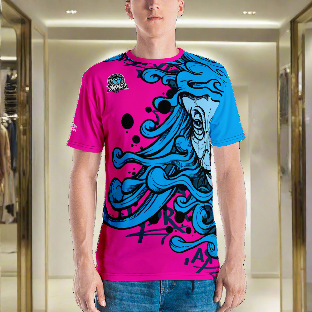 iHustle365_ HYDRA Street Art on Tee Designer Men's T-shirt HRMI - HellRazah Music Inc.