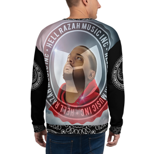 Hell Razah Music Inc Head in Clouds Designer Unisex Sweatshirt Graphics by STRS Design