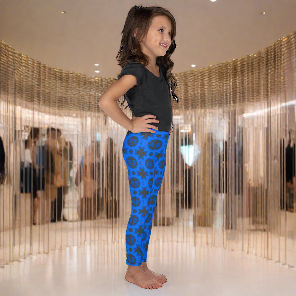 Renaissance Blue Azure Kid's Leggings