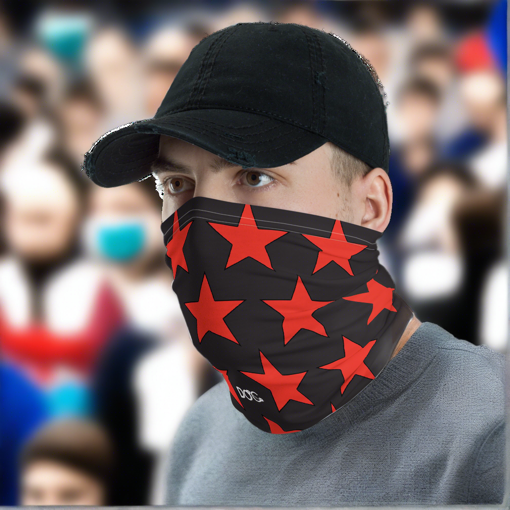 D.O.C. Red Stars Face Shield - Neck Gaiter