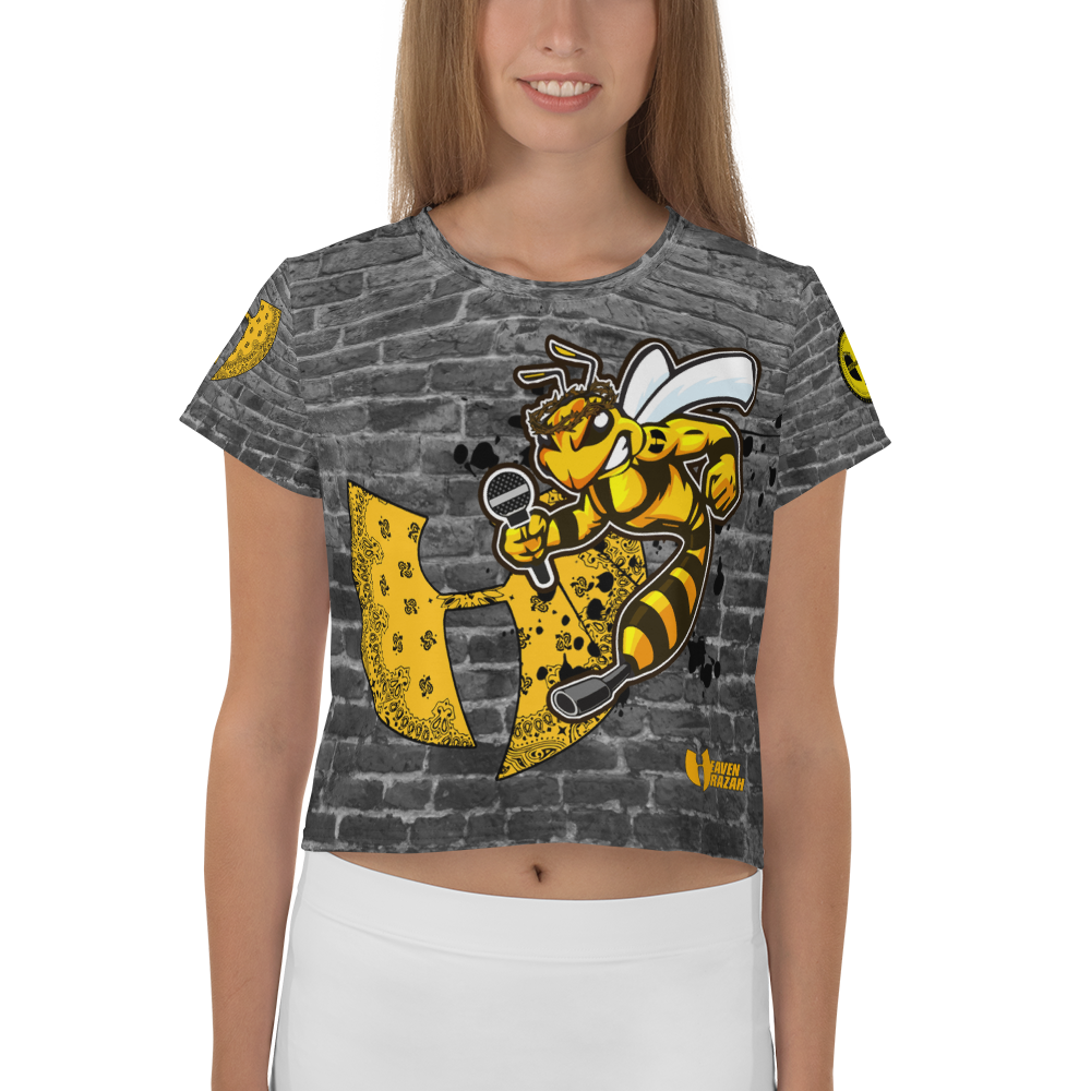 Official Heaven Razah / Hell Razah Music Inc Killer Bee Designer T-Shirt Crop Top Tee