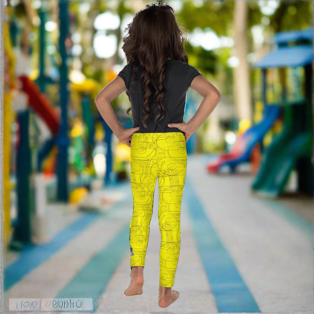 Official HellRazah Music Inc. Designer Youth Kid's Leggings HeavenRazah Merch Graphics by iHustle365