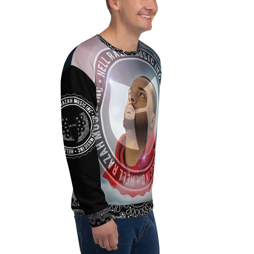 Hell Razah Music Inc Head in Clouds Designer Unisex Sweatshirt Graphics by STRS Design